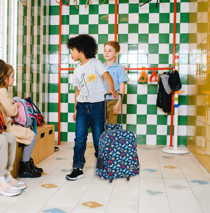 OFITURIA Schulrucksack für Kinder, kompakt, abnehmbarer Griff, bestehend aus einer Fronttasche und e
