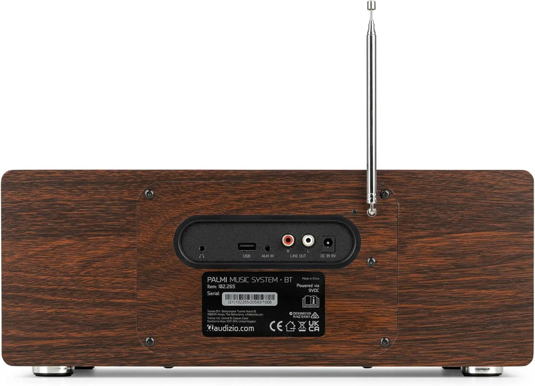 Audizio Palmi - DAB Radio mit CD Player - 60 Watt Stereoanlage mit Bluetooth 5.0, USB &amp; Equalizer, W