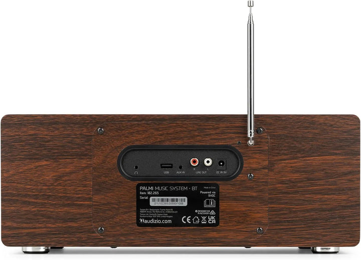 Audizio Palmi - DAB Radio mit CD Player - 60 Watt Stereoanlage mit Bluetooth 5.0, USB &amp; Equalizer, W