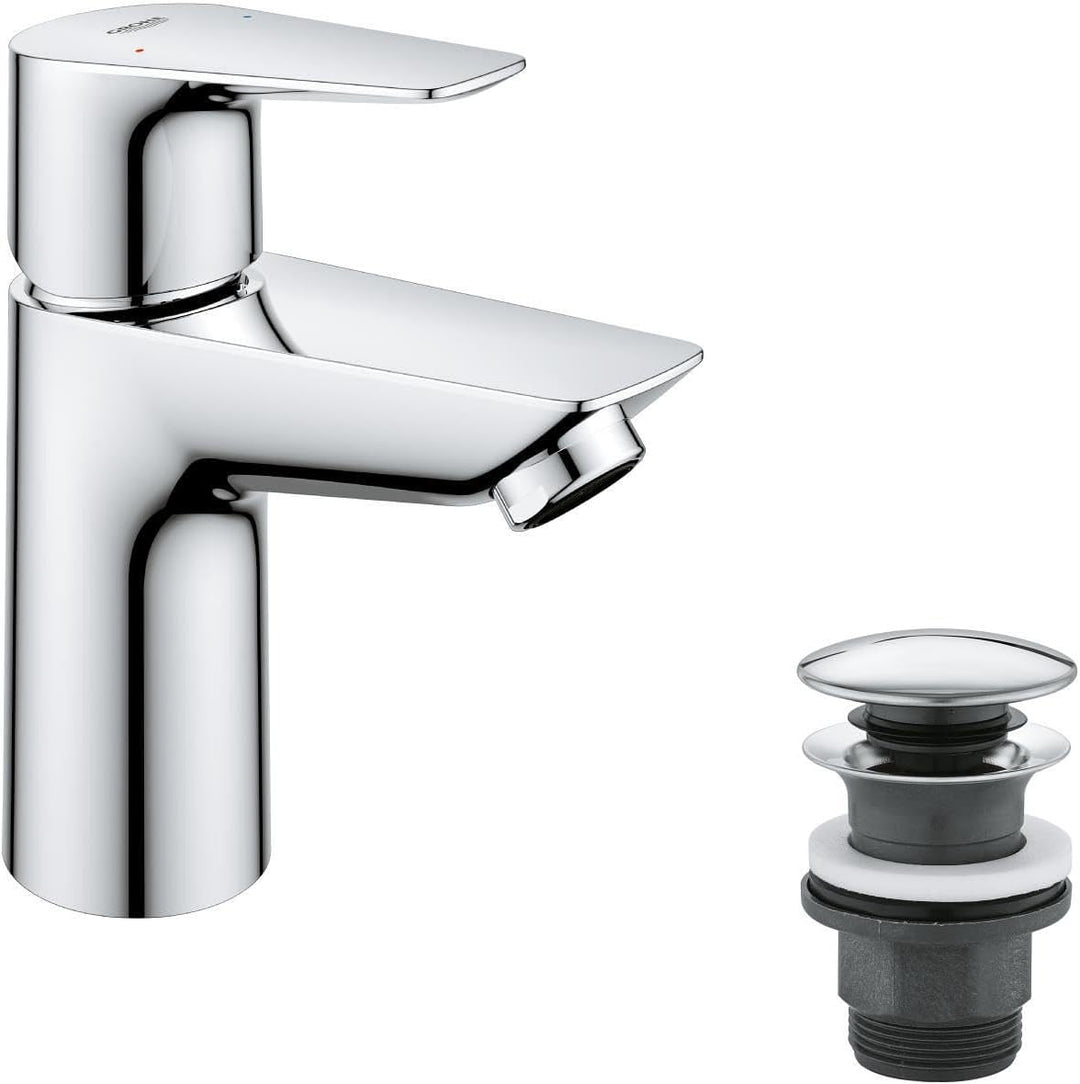 GROHE StartEdge - Einhand-Waschtischarmatur (wassersparend, langlebige Oberfläche, S Size), chrom, 2