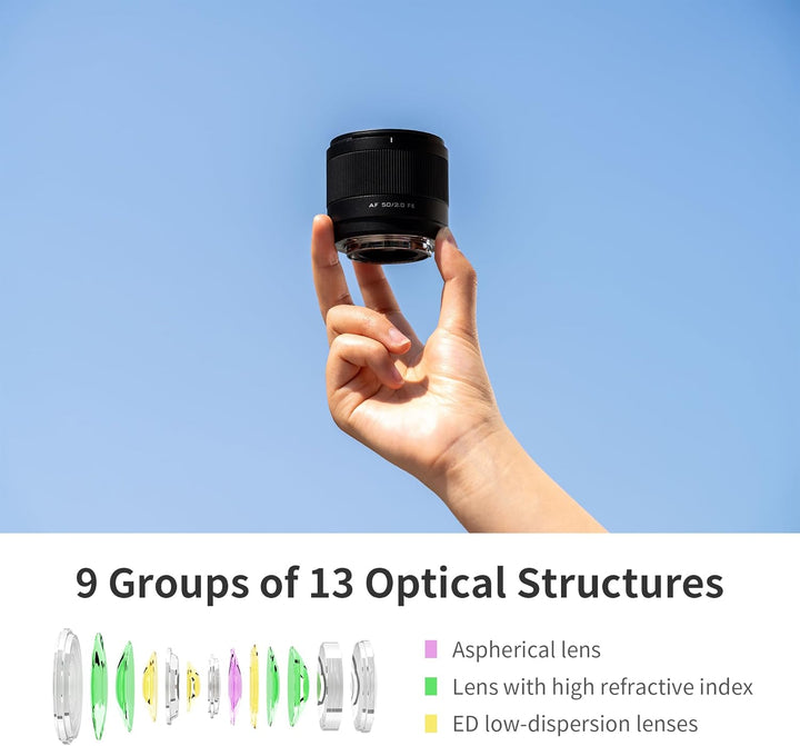 VILTROX AF 50 mm F2 Kameraobjektiv, Vollbild, Autofokus, geringes Gewicht (für Nikon Z), Für Ni