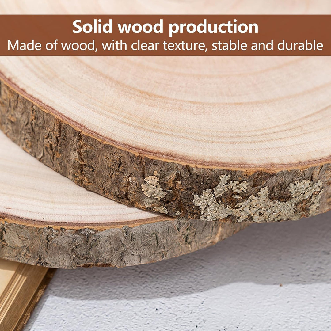 Holzscheiben, 28-32cm Holzscheiben zum Basteln Runde Holzscheibe Untersetzer Holz Log Durchmesser Oh