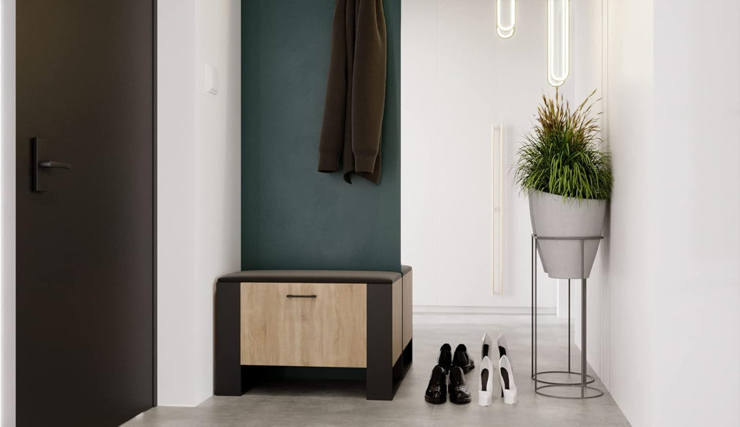 MRBLS Schuhschrank mit Sitzbank - Modernes Design & Robuste Qualität – Schuhregal Geschlossen Schuhb