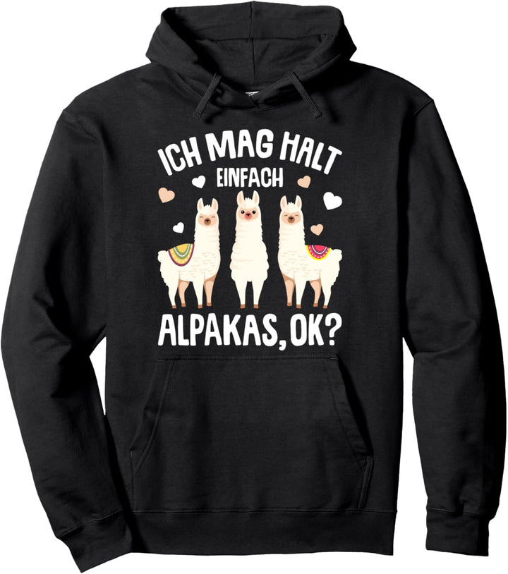 Ich mag halt Alpakas Kinder Mädchen Damen Alpaka Lama Pullover Hoodie