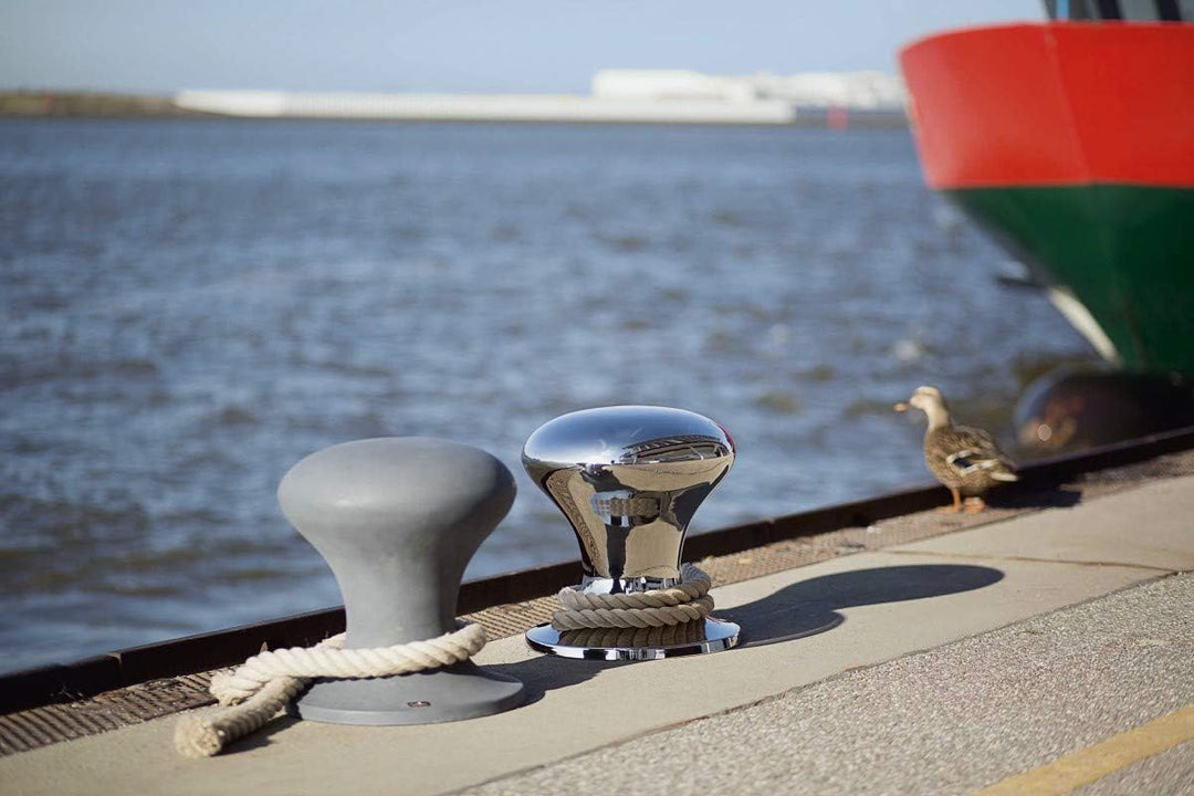 Philippi - Hamburger HOCKER mit Segeltau - grau, matt verzinkt