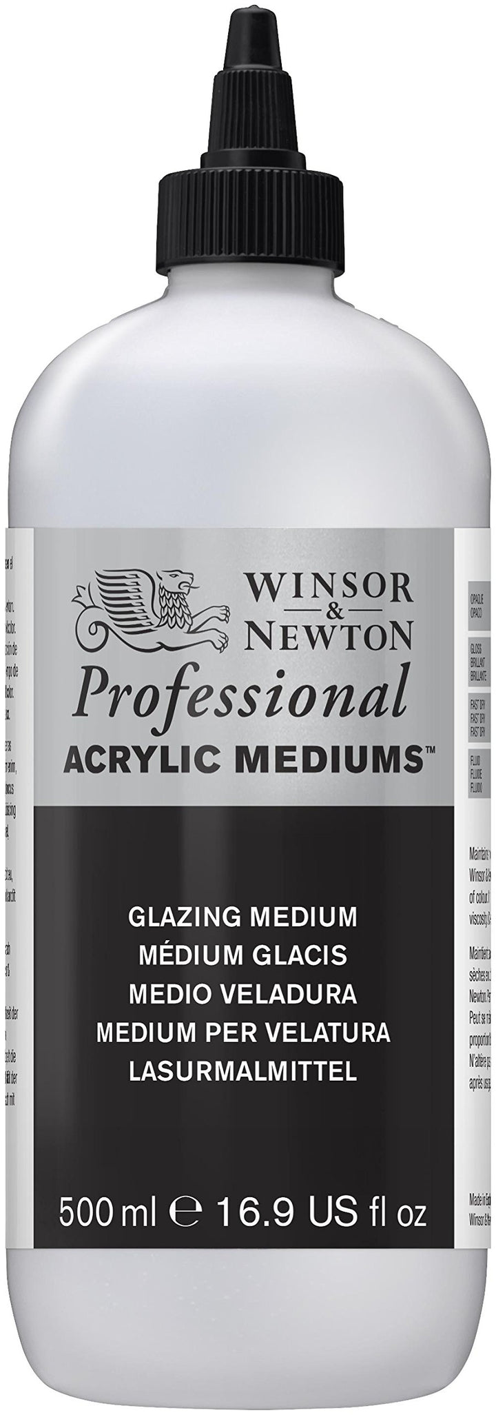 Winsor & Newton 3050934 Lasur - Malmittel, verleiht maximalen Glanz, Tranparenz für Acrylfarben - 50