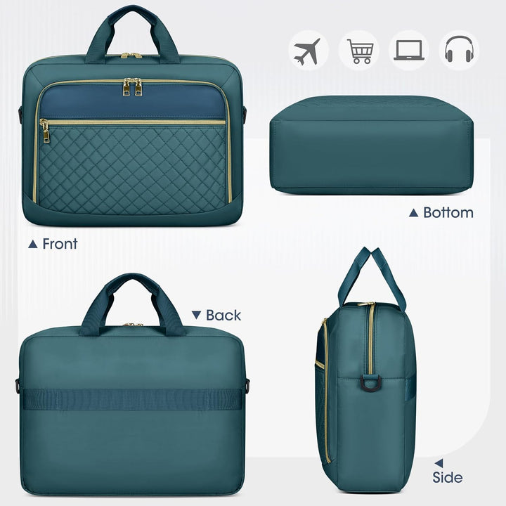 NEWHEY Laptoptasche 17,3 Zoll für Damen Laptop Aktentasche Computertasche Laptop Tasche Business Not