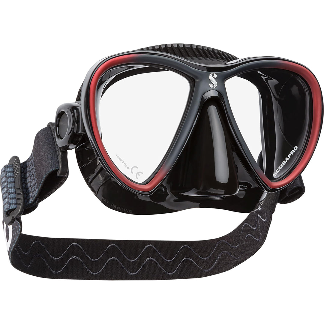 Scubapro Synergy Twin Mask with Comfort Strap schwarz/rot, schwarz/rot