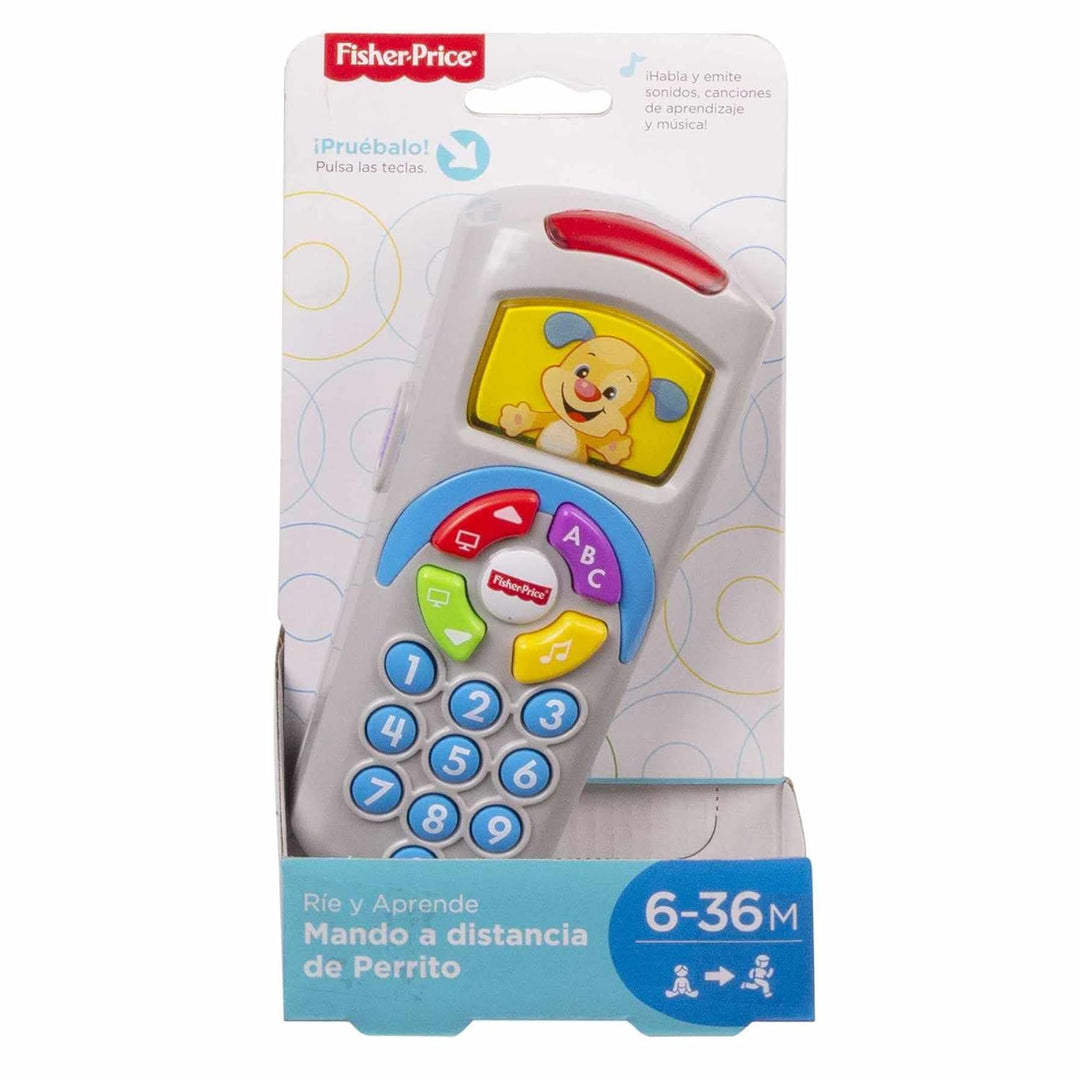 Fisher-Price Lernspass Lernspielzeug für Babys Hündchen-Fernbedienung Spielzeugfernbedienung mit Mus