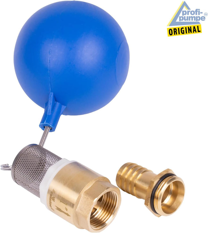 AMUR Stahl Ansaug-Set 2 ohne Schlauch mit Rückschlagventil für Kreiselpumpen, Messing Anschlussteile