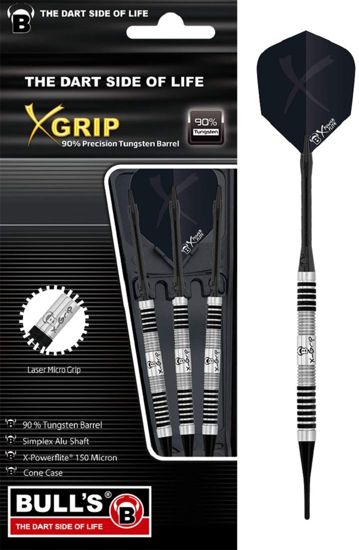 X-Grip Soft Dart. Die neuste Micro Laser Technologie perfektioniert diesen 90 % Tungsten Barrel. 7 V