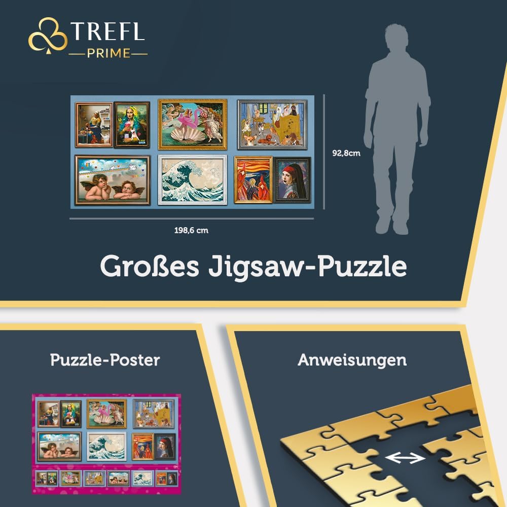 Trefl 81021 9000 Teile, Grosses, Dickste Pappe, Bio, Collage, Lustige Puzzles mit Kunstwerken, Unter