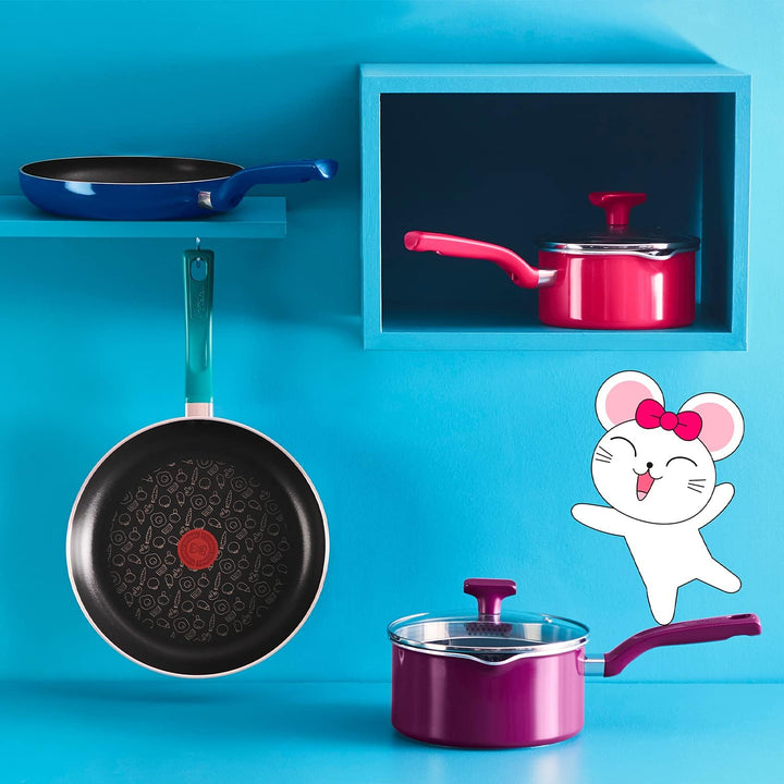 Tefal G80406 Chefclub Bratpfanne 28 cm | Titanium Antihaftversiegelung | Thermo-Signal Temperaturanz