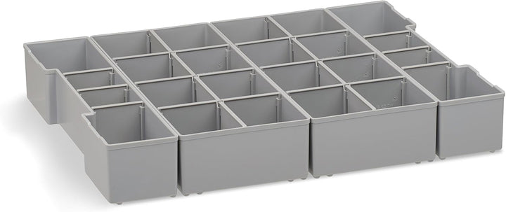 Sortimentskasten Kunststoff klappbar | L-BOXX 102 (grau) mit Insetboxenset K3 | Profi Werkzeugkoffer
