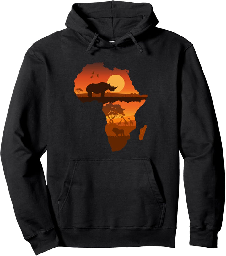 Afrika Kontinent Savanne Pullover Hoodie