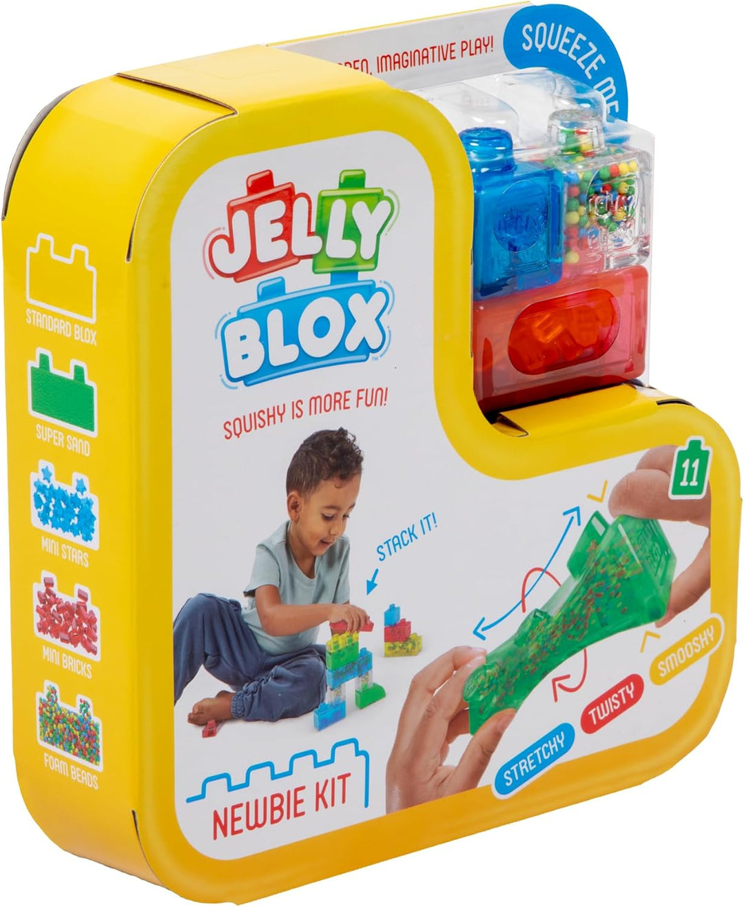 Jelly BLOX - Newbie Kit, Bauspielzeug ab 2 Jahren, mit 11 Sensorische Bausteine, Konstruktion Spielz