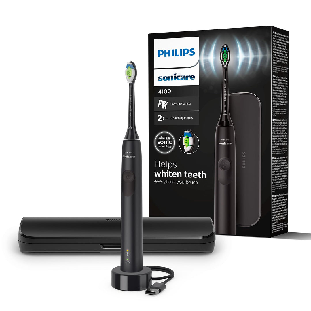Philips Sonicare 4100 – elektrische Philips Sonicare Zahnbürste für Erwachsene mit 1 x Philips W2 Op