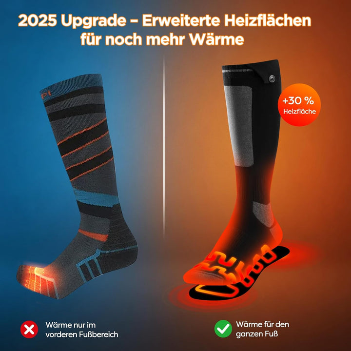 Beheizbare Socken, Beheizte Socken Damen Herren, die Lösung für Maximale Heizfläche im Jahr 2025 5V