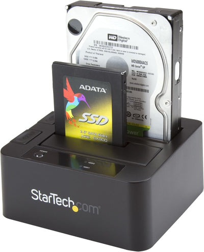 StarTech.com 2-fach USB 3.0 / eSATA Festplatten Dockingstation mit UASP für 2,5/3,5 Zoll SSD / HDD,