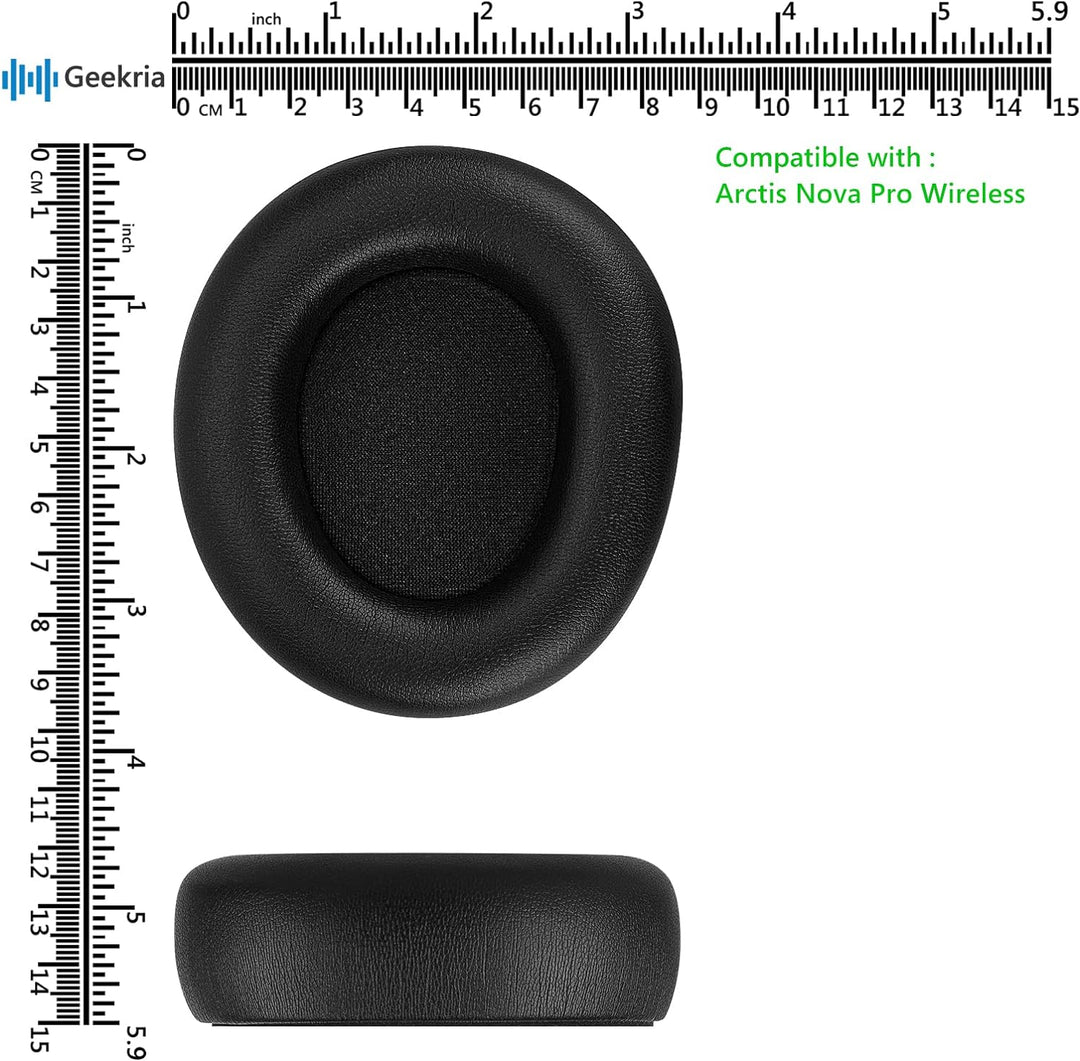 Geekria QuickFit Ersatz-Ohrpolster für SteelSeries Arctis Nova Pro kabellose Kopfhörer Ohrpolster, H