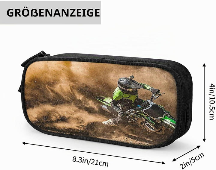 Federmäppchen Mäppchen Motocross Dirtbike 013 Federtaschen Stiftetasche Geeignet für Schule Büro Jun
