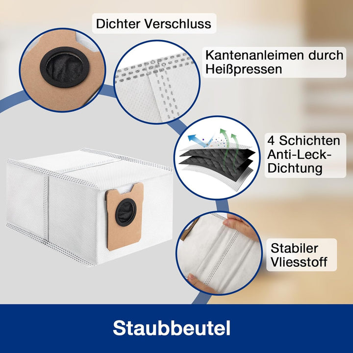 Zubehörset für Eufy Omni C20 Saugroboter, 20 Stück Ersatzteile mit Hauptbürste, HEPA Filter, Staubbe