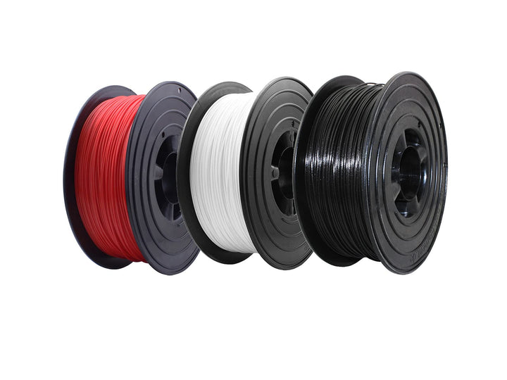3D Drucker PLA Filament 3x 1kg 1,75mm Made in Germany (Rot, Schwarz, Weiss)