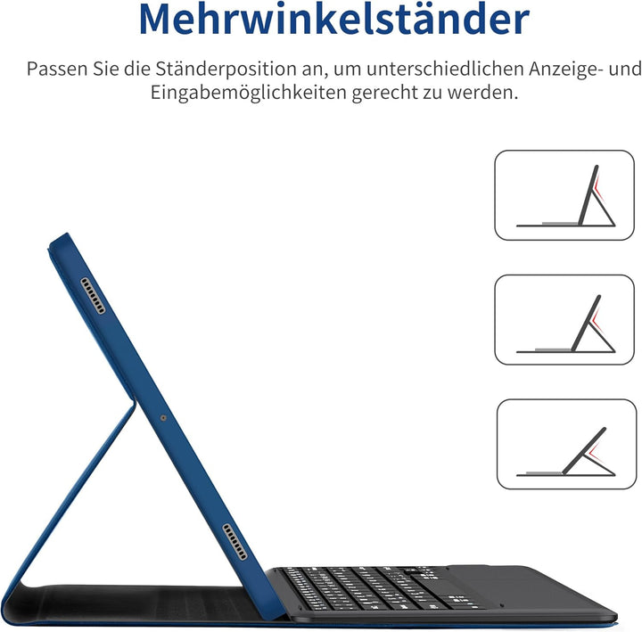 EasyAcc Tastatur Hülle Kompatibel mit Samsung Galaxy Tab S9 FE+ / S9+ / S9 Plus / S10+ 12.4 Zoll 202