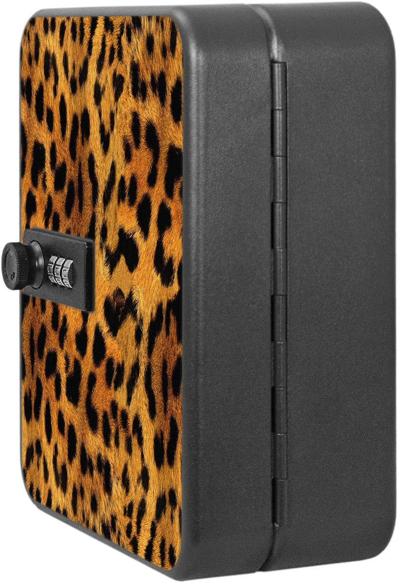 banjado® Burg-Wächter® abschliessbarer Schlüsselkasten mit Motiv Leopard für 20 Schlüssel - Schlüsse