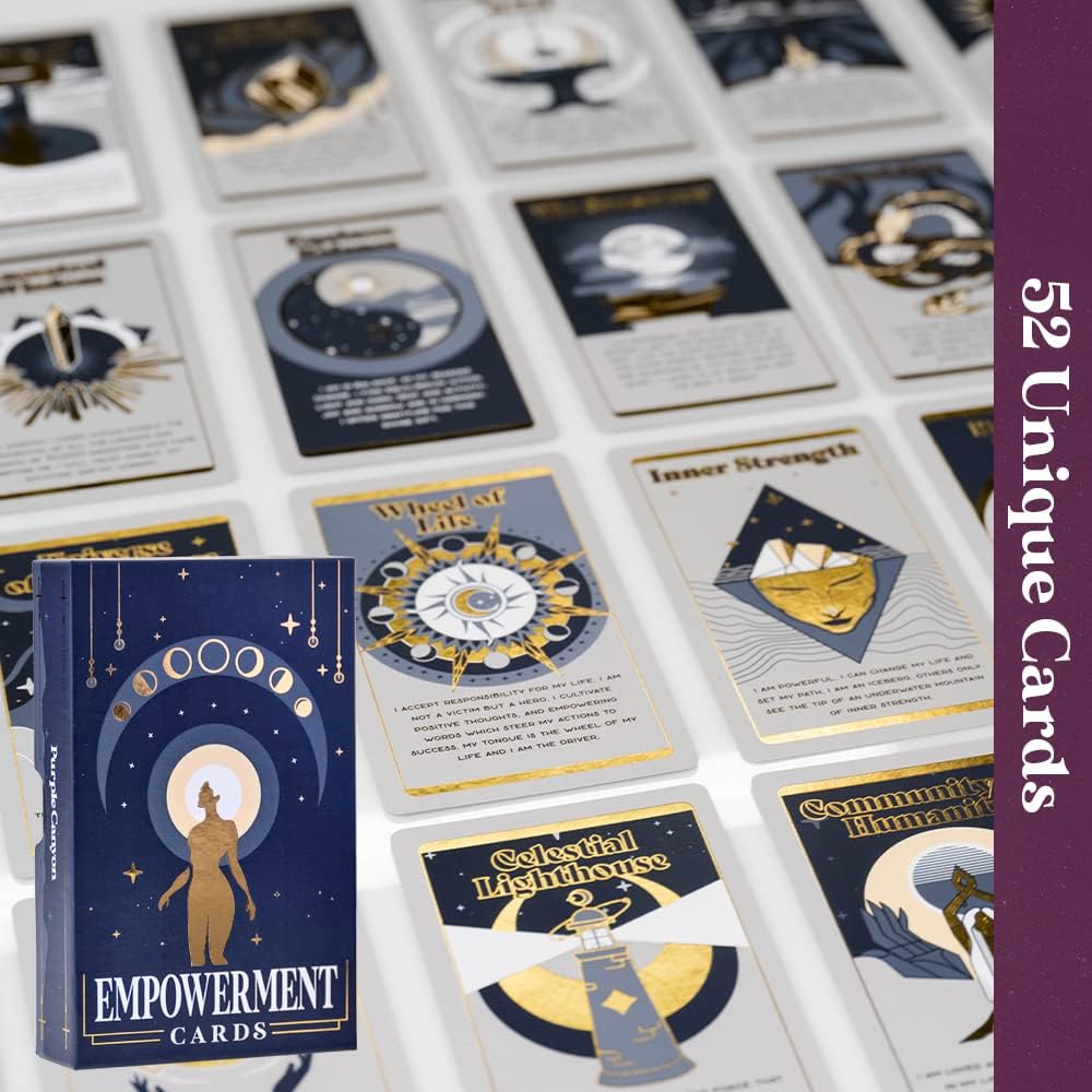 PURPLE CANYON Empowerment Cards | Deck mit 52 Motivationskarten zur Selbstpflege | perfektes Meditat