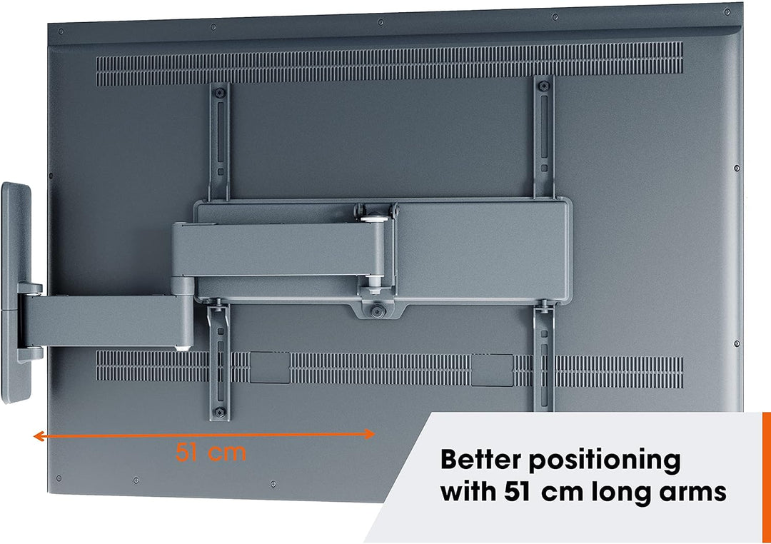 Vogel's Quick TVM 1445 Schwenkbare TV-Wandhalterung für 32-65 Zoll Fernseher, Max. 25 kg, Schwenkbar