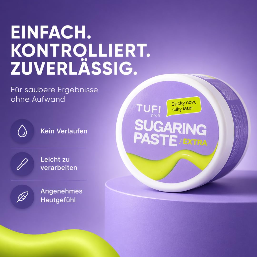 Zuckerpaste Extra Medium 1400g – Sugaring Paste zur Haarentfernung &amp; Enthaarung, für Körper, Beine,