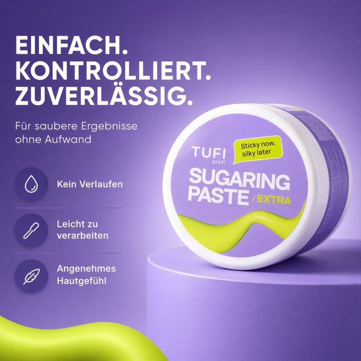 Zuckerpaste Extra Medium 1400g – Sugaring Paste zur Haarentfernung &amp; Enthaarung, für Körper, Beine,