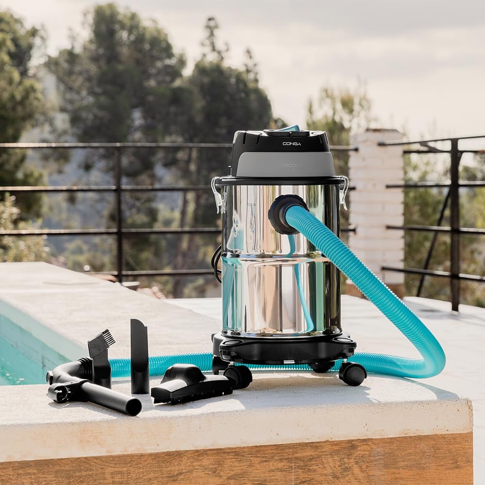 Cecotec Nass- und Trockensauger 16 L Conga Rockstar Wet &amp; Dry Steel. 1200 W, 20 kPa, Doppelte Funkti