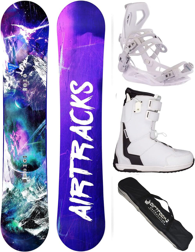 Airtracks Damen Snowboard-Set High M Carbon Rocker + Bindung Master W Fastec + Boots + Sb Bag 140 14