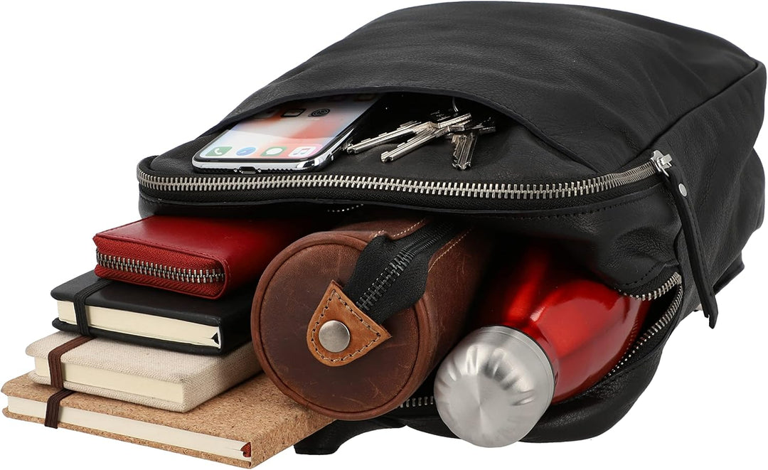 Gusti Rucksack Leder - Kelly Cityrucksack Lederrucksack Daypack Tagesrucksack Minirucksack klein Dam