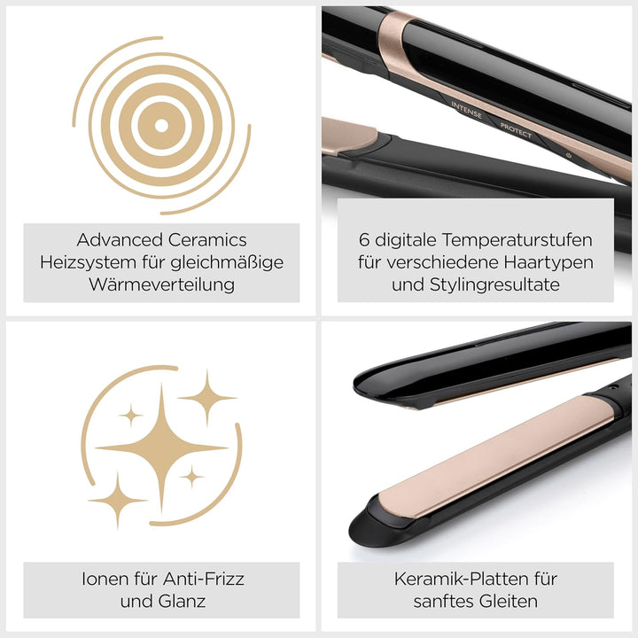 Babyliss Super Smooth 235 Glätteisen mit Ionen-Technologie 140°C - 235°C ST393E Single, Single