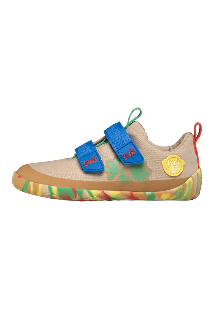 Affenzahn Halbschuh Baumwolle Lucky Klettverschluss Vegan rutschfest Flexibel für den Sommer in Grös