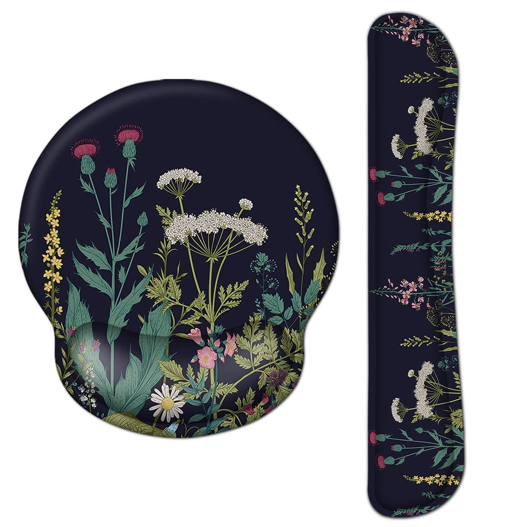 AOKSUNOVA Ergonomisches Mousepad mit Handauflage Mauspad mit Gelkissen Handgelenkauflage Tastatur Bl