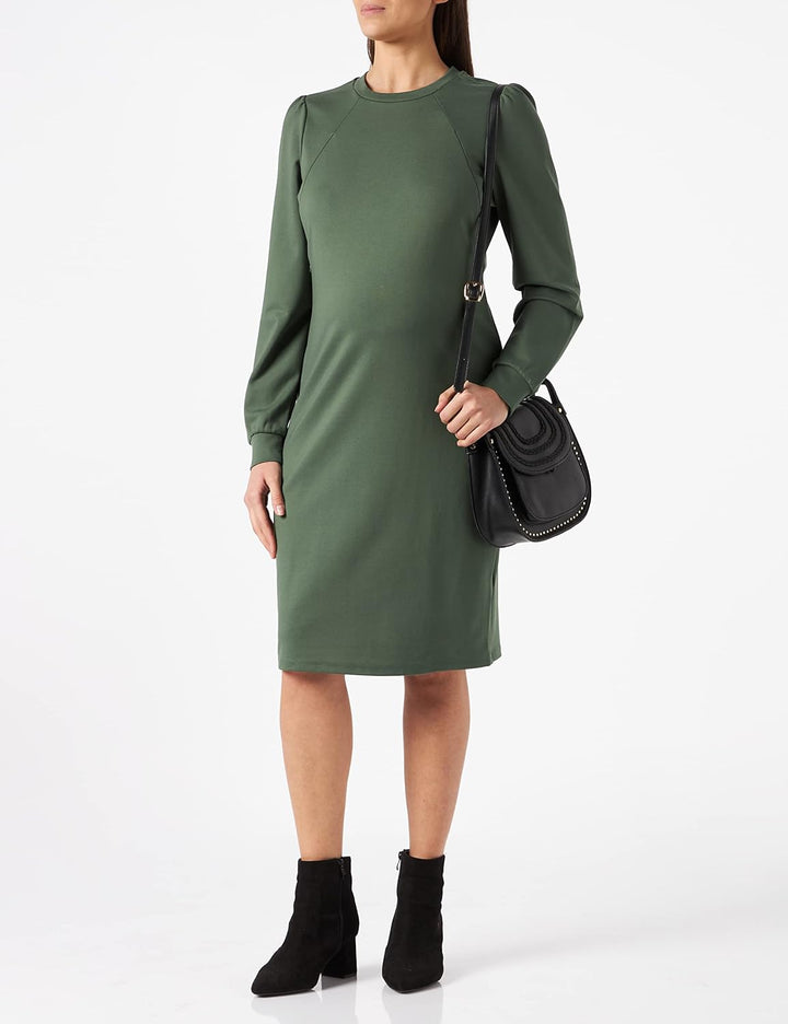 Noppies Damen Dress Nursing Long Sleeve Kalida Kleid 34 Duck Green - P721, 34 Duck Green - P721