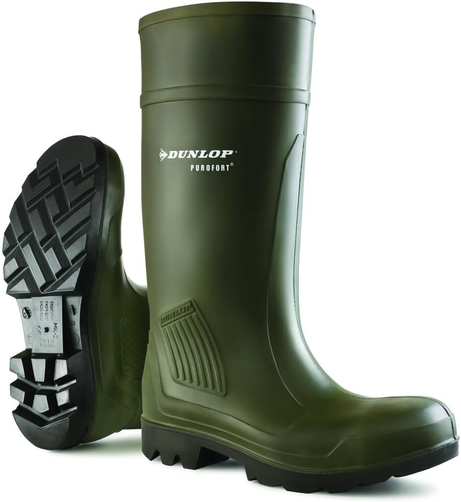 Dunlop D460933 PUROFORT GROEN 39, Unisex-Erwachsene Langschaft Gummistiefel, Grün (Grün(Groen) 08),