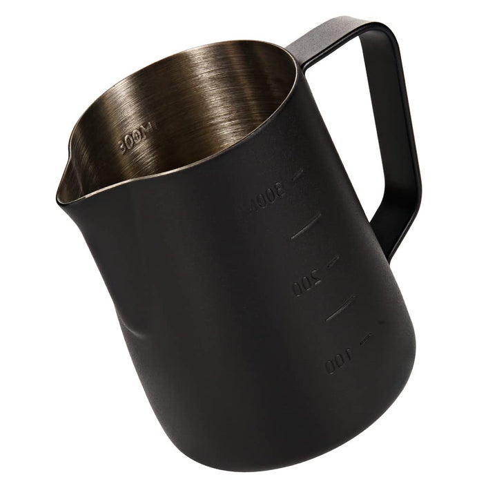 Dianoo Espresso Dampfkrug 350ml, Milchaufschäumkrug Edelstahl mit Messung, Milchaufschäumbecher, Kaf