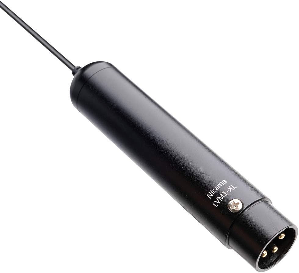 Nicama LVM1-XL XLR Lavalier Ansteckmikrofon, XLR Revers Lavalier Mikrofon Interview-Mikrofon für Can