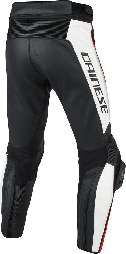 DAINESE Lederhose Hose Unisex - Erwachsene (1er Pack) 50 Black/White/Red-fluo, 50 Black/White/Red-fl