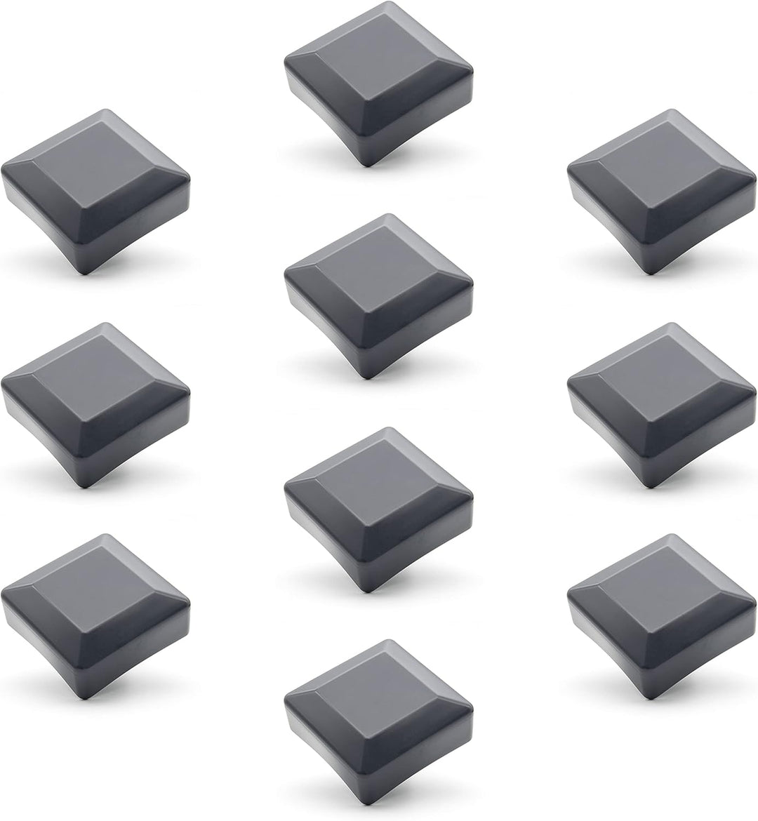 10 Stück Zaunkappen Anthrazit für Aussenmass 80x80mm, Rohrkappen aus hochwertigem Kunststoff, Pyrami