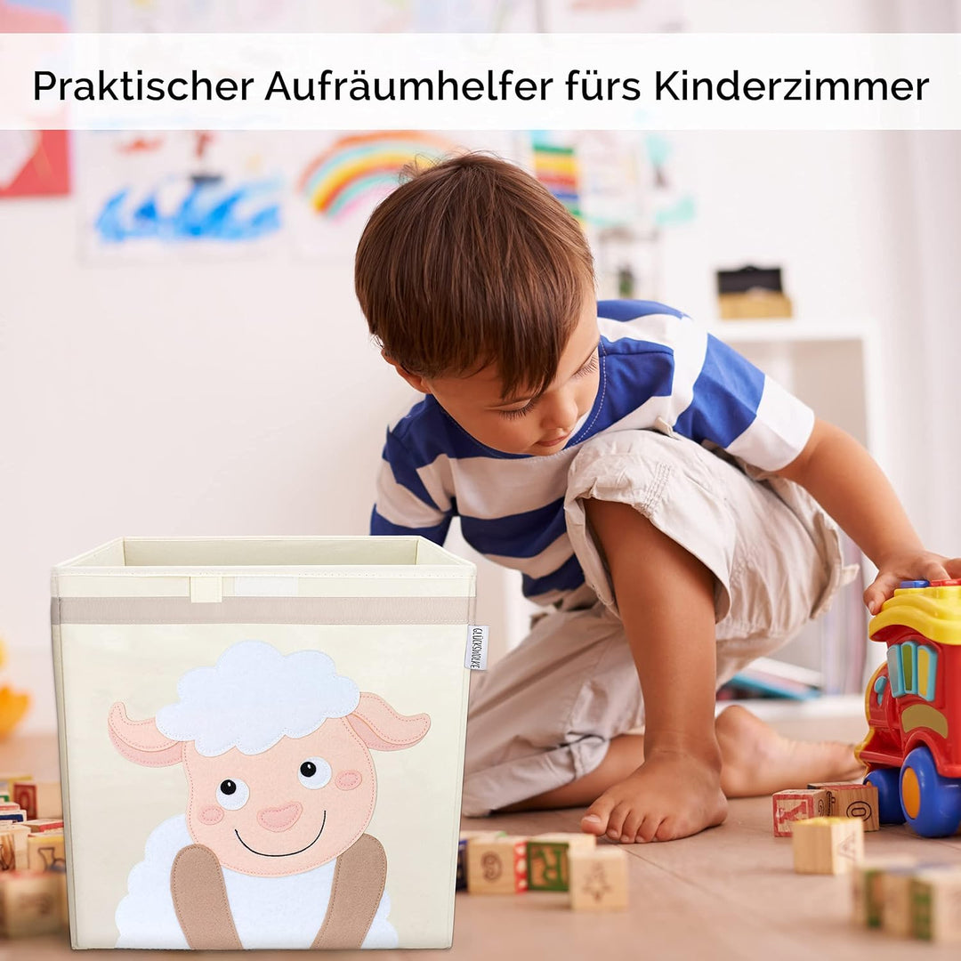 GLÜCKSWOLKE Kinder Aufbewahrungsboxen - 15 Motive I Spielzeugkiste Kinderzimmer I Spielzeug Boxen &amp;