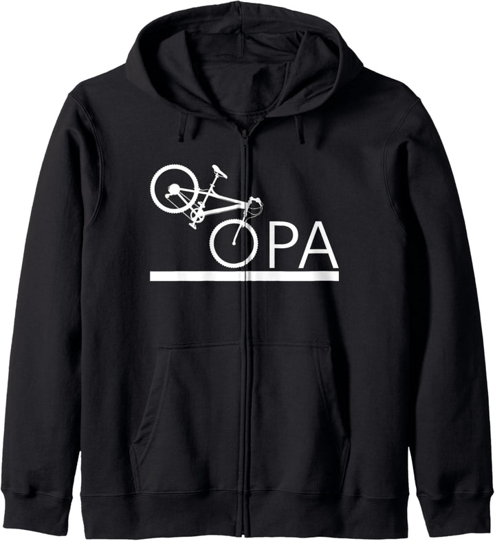 Opa Fahrrad Fahren - Radeln Mountainbike Grossvater Kapuzenjacke