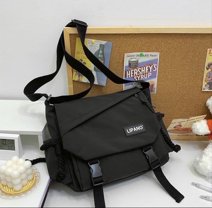 Niedliche Umhängetasche, ästhetische Umhängetasche, Nylon Y2K Schultertasche für Frauen Männer P01-s