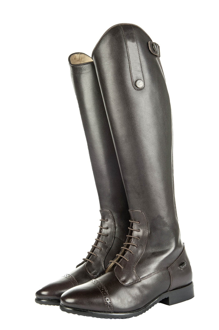 HKM - Damen Reitstiefel VALENCIA Leder cognac kurz Schwarz 38 EU, Schwarz 38 EU