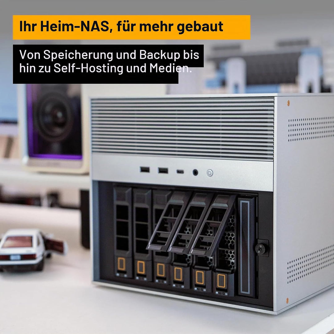 ZimaCube 2 NAS Server mit Intel i3-1215U, Netzwerkspeicher 6 Bay | Thunderbolt 4, Dual 2,5GbE und PC